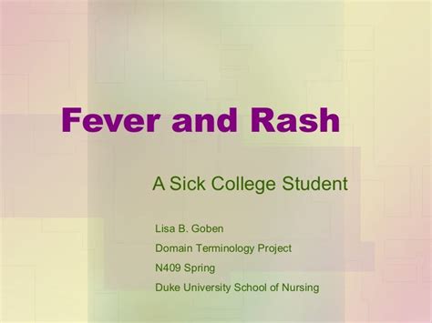Fever And Rash
