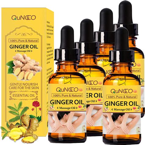 5 Pack Ginger Massage Essential Oil For Lymphatic Drainage