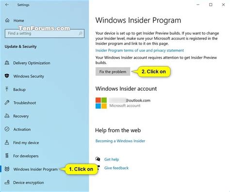 How To Join Windows Insider Program To Register Account Tutorials