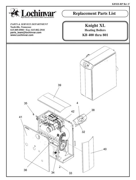 Lochinvar Knight Xl Kb 400 Thru 801 Parts List Pdf Download Manualslib