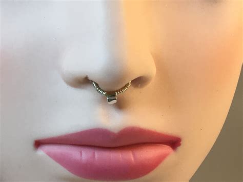 Fake Septum Ring Fake Nose Ring Septum Ring With Silver Etsy