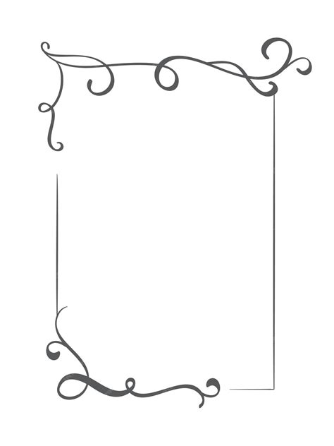 Premium Vector Vintage Vector Decorative Hand Drawn Frame And Borders