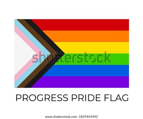 Progress Pride Rainbow Flags Symbol Lgbt Stock Vector Royalty Free