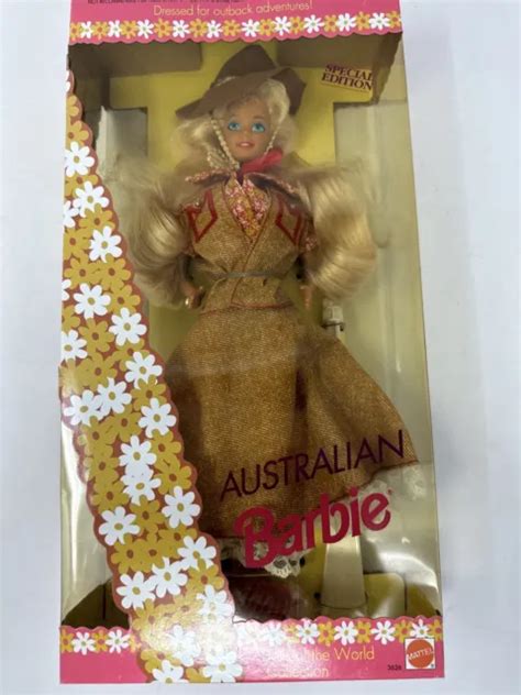 vintage 1992 dolls of the world australian barbie cowgirl 3626 nib 30 00 picclick