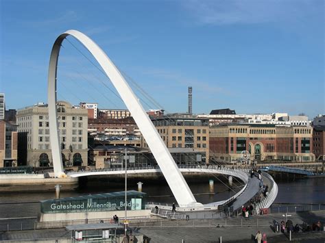 Gateshead Millenium Tilting Bridge England Gateshead Millennium