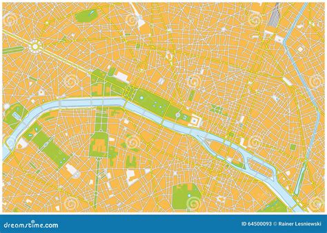 Paris City Map Stock Illustration Illustration Of Geography 64500093