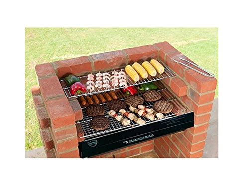 Brick Bbq Kit With Stainless Steel Cooking Grill Warming Rack 6mm