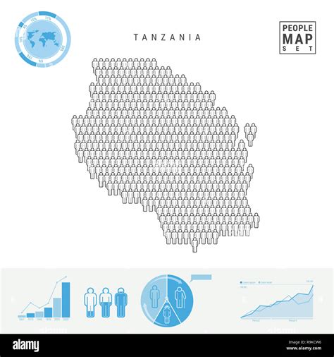 Tanzania People Icon Map People Crowd In The Shape Of A Map Of