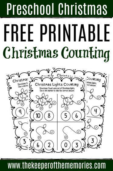 printable counting christmas preschool worksheets preschool