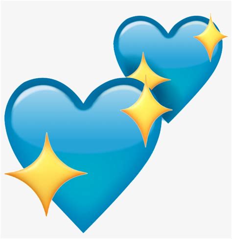 Heart Emoji Blueheart Blue Sparkle Sparklingheart Heart Blue Heart