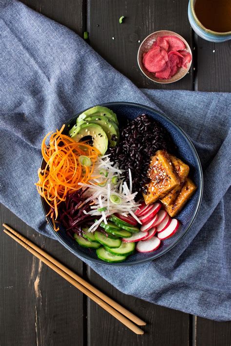 Vegan Sushi Bowl Lazy Cat Kitchen Recipe Chard Recipes Healthy