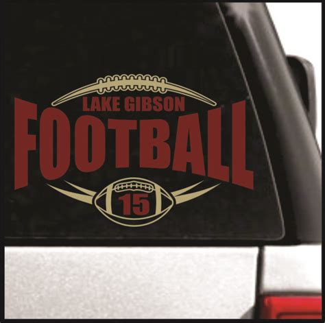 2 Color Custom Football Decal Car Window Laptop Hsa 5061 2 Ebay