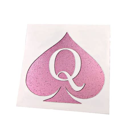 mettalic rose gold queen of spades 2 x 2 qos temporary tattoos