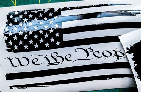 We The People American Flag Decal Etsy