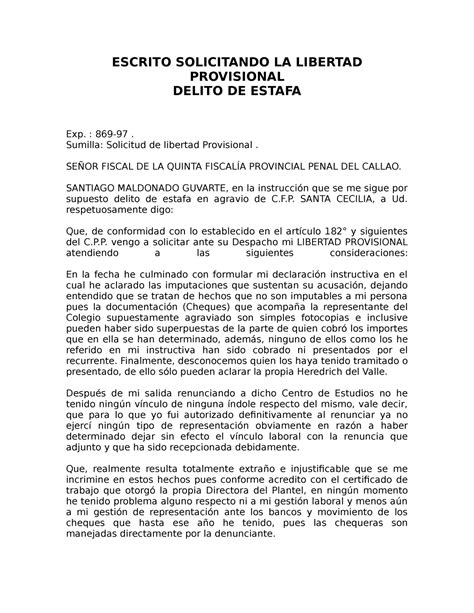 Modelo De Escrito Solicitando La Confirmacion De La Sentencia Pdf My