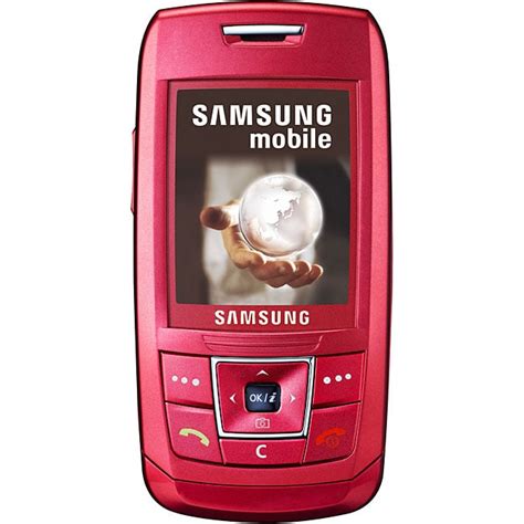 Samsung E250 Red Slider Unlocked Gsm Cell Phone Refurbished