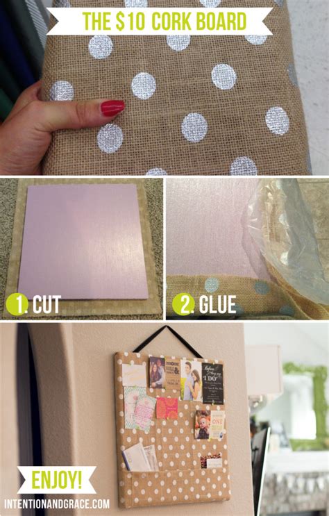 Cork board 40 x 60. 17 Burlap Decor Ideas