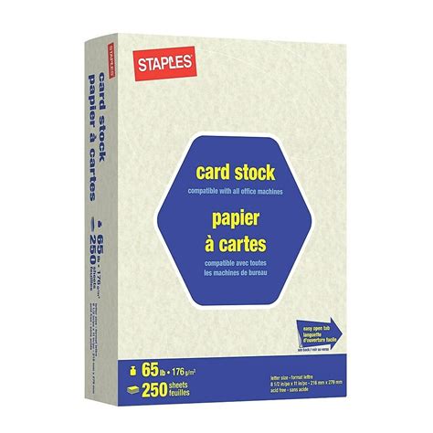 Staples Card Stock 8 12 X 11 65 Lb Beige Parchment Pattern