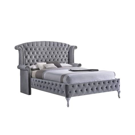 Coaster Furniture Deanna Grey California King Tufted Upholstered Bed