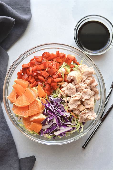 Chinese chicken salad life in the lofthouse. Healthy Chinese Chicken Salad {Low Calorie, GF} - Skinny Fitalicious®