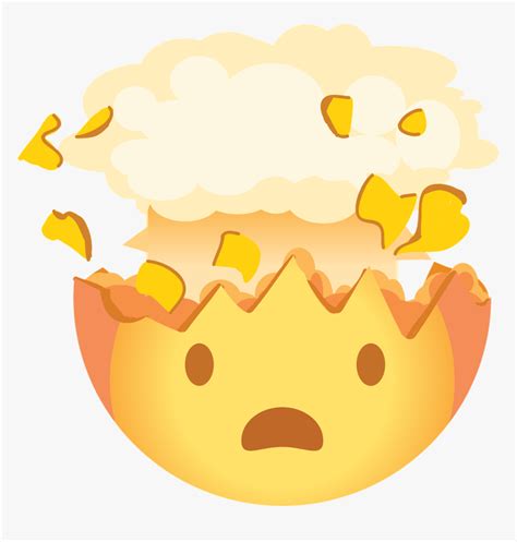 Shocked Exploding Head Emoji Overwhelmed Emoticon Hd Png Download