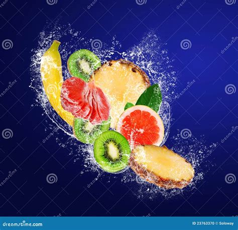 Assortment Of Sliced â€‹â€‹tropical Fruits Stock Photo Image Of Kiwi