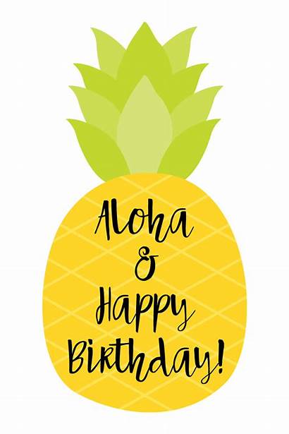 Pineapple Gift Birthday Tags Fun Happy Tag