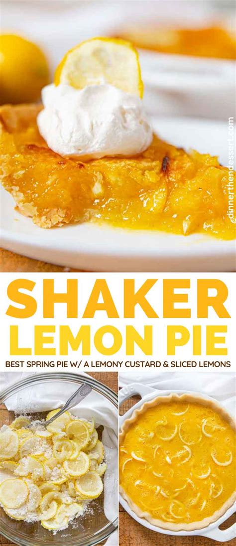 Stir into the first mixture until moistened. Shaker Lemon Pie Recipe - Dinner, then Dessert