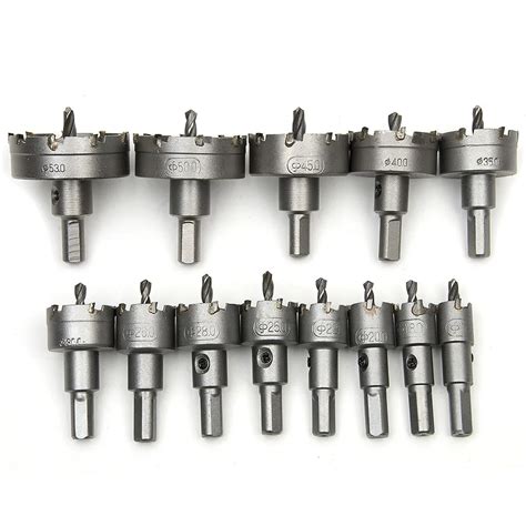 13pcs 16mm 53mm core drill bit metal hole saw high speed steel core special for hss