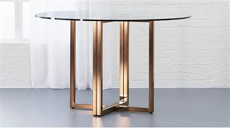 Silverado Brass And Glass Dining Table Cb2