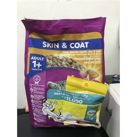 Jual Whiskas Dry Adult Skin Coat Kg Free Gift Selama