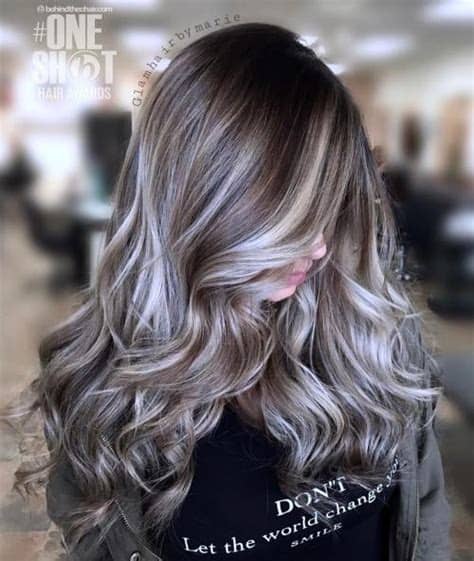 Besides, this look is good for a woman of any age, so no matter brown hair with blonde highlights always looks very interesting no matter whether you have long or short hair. 60 Ideas of Gray and Silver Highlights on Brown Hair