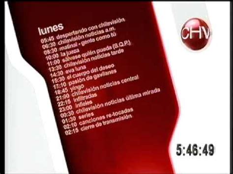 Chilevisión international is the international feed of chilevisión that broadcasts its programming to audiences in australia/oceania; Inicio de Transmisiones Chilevision 2011 - YouTube
