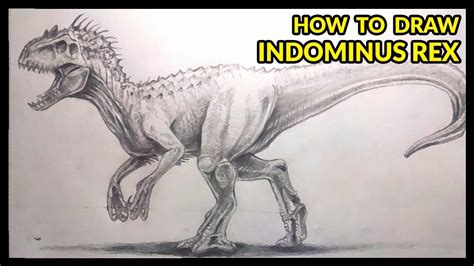 How To Draw Indominus Rex From Jurassic World Youtube
