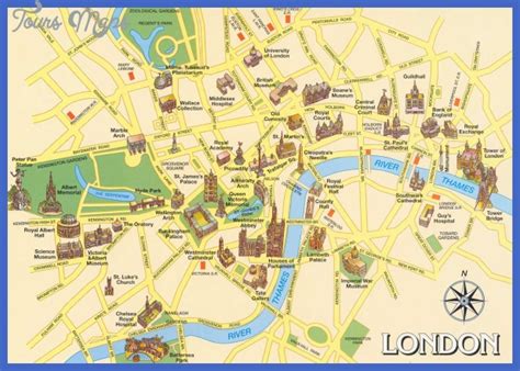 Tourist Map Of United Kingdom Uk Tourist Attractions