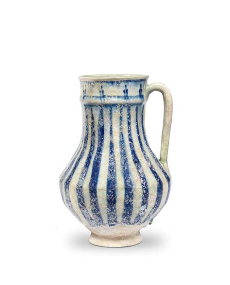 bonhams a kashan blue and white pottery jug persia 12th 13th century 2