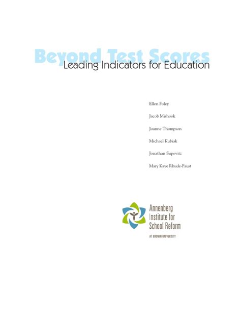 Developing Leading Indicators Four School Districts Use Of Non Test