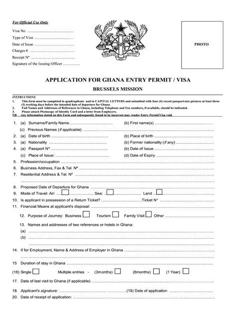Ghana Passport Application Form Pdf 2022