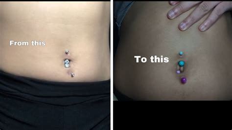 CHANGING MY CROOKED BELLY RINGS FOR THE FIRST TIME YouTube