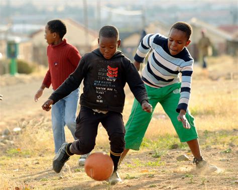 South African Kids Play Street Football Zimbio