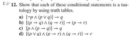 Solved 4 Show That Each Conditional Statement In Exercise