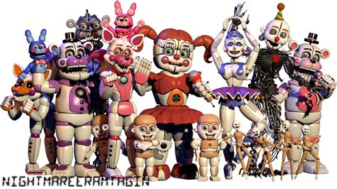 A Group Of State Of The Art Animatronics By Nightmareeramthgin
