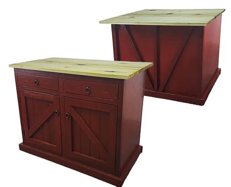 We sell fully assembled unfinished and finished furniture, all solid wood, with the option to choose custom low to no vocs finishes. 30116 Rustic Kitchen Island w/ Rustic Top | Unfinished ...
