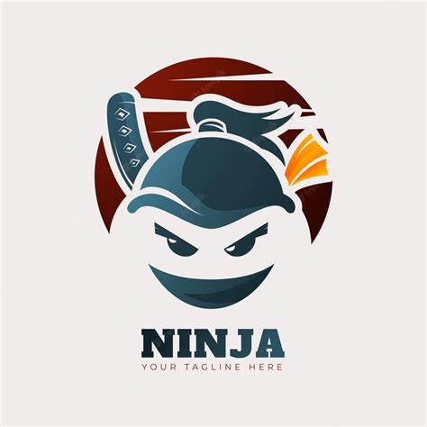 Free Vector Ninja Logo Template In Gradient