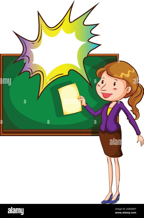 A Teacher With An Empty Callout Stock Vector Image And Art Alamy