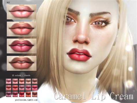 The Sims Resource Caramel Lips By Pralinesims Sims 4 Downloads