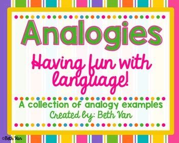 Analogies! Poster Examples and Small Center | Analogy ...