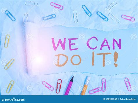 Conceptual Hand Writing Showing We Can Do It Business Photo Text See