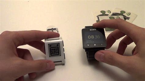 Techmakivideo Confronto Pebble And Sony Smartwatch 2 Youtube