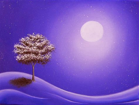 Bing Art By Rachel Bingaman Winter Nightscape Painting Contemporary